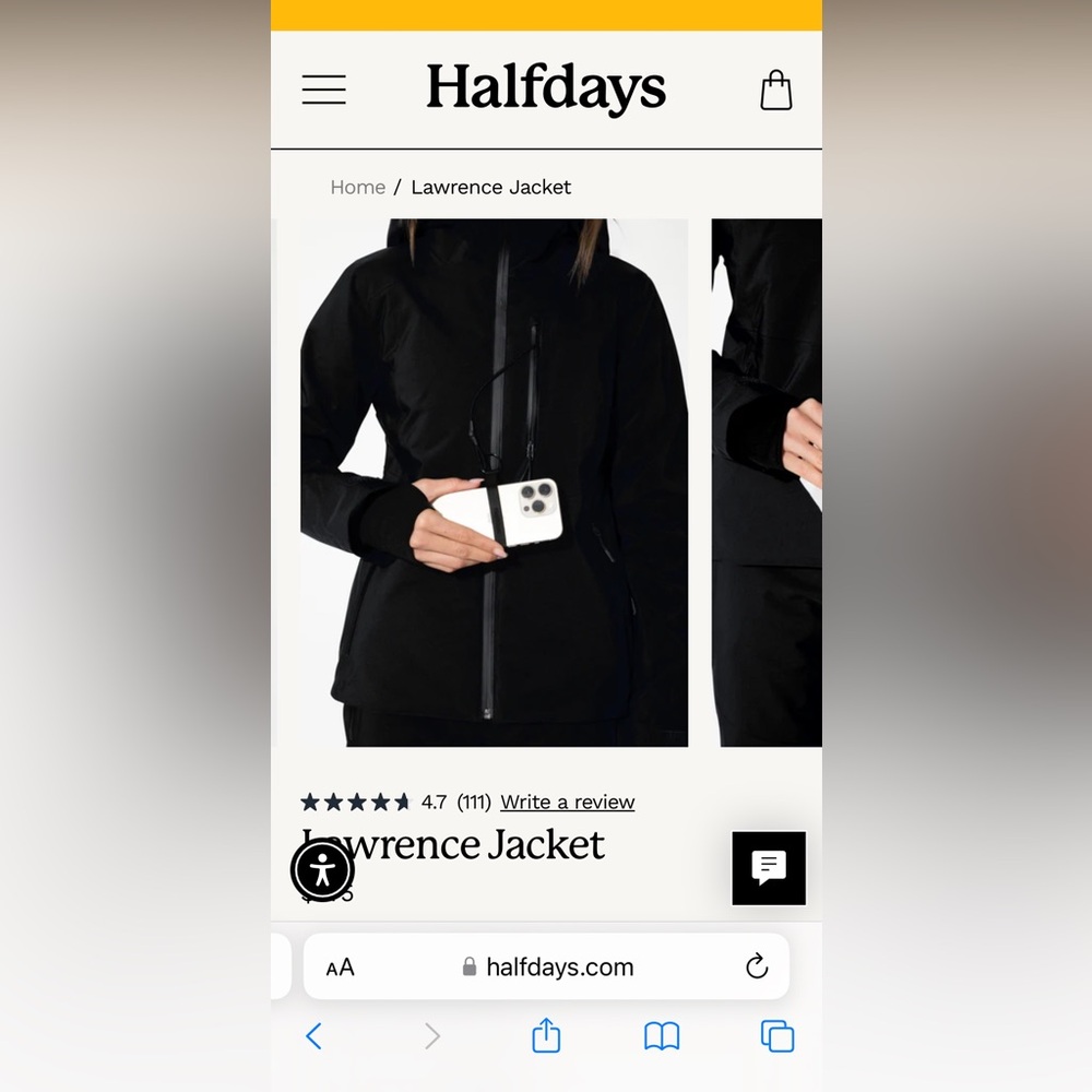 Halfdays Set in Black- size Small. Lawrence jacket & Alessandra pant.
